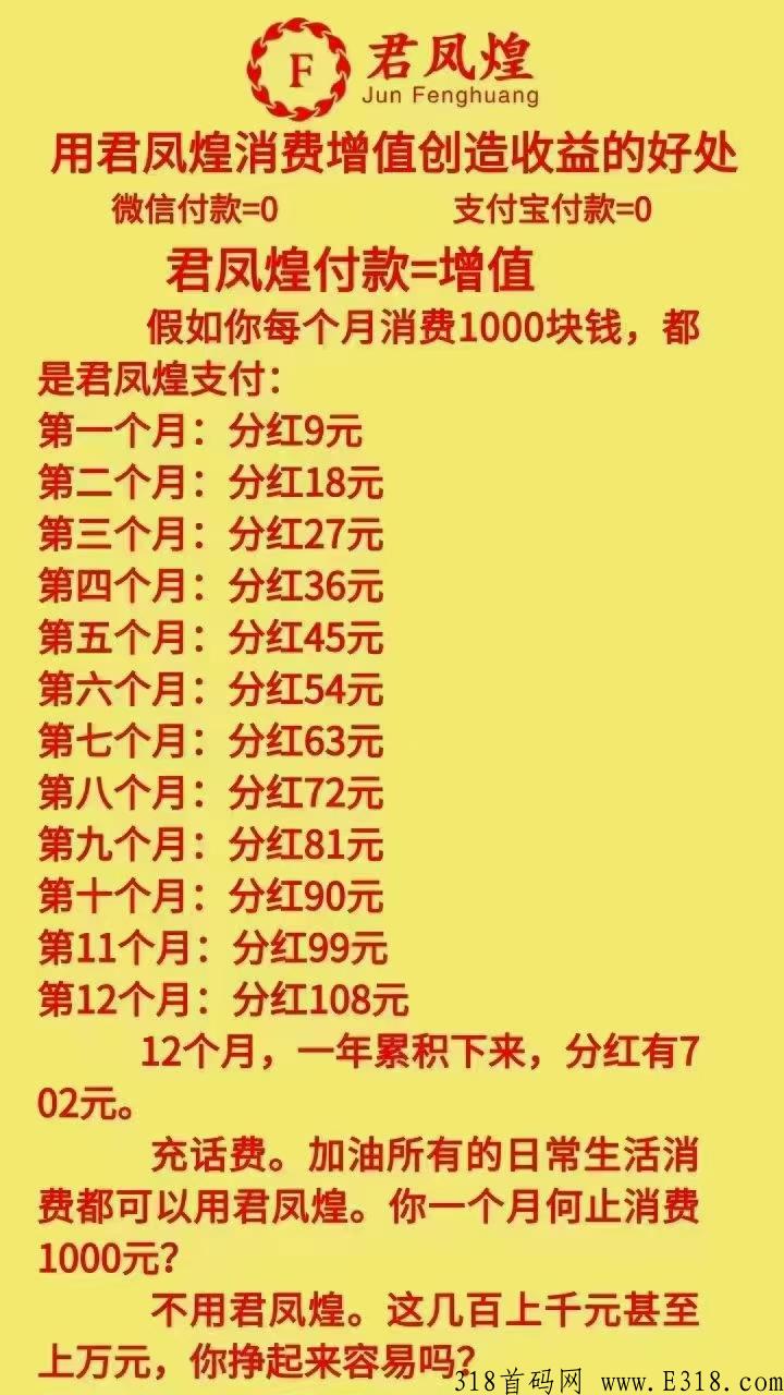 君凤煌推广一个人多少钱 君凤煌是什么平台